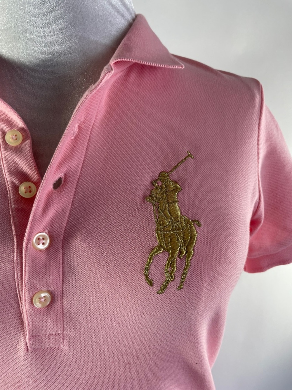 Polo Ralph Lauren Pink Slim Fit Polo Dress — Medium junior fit